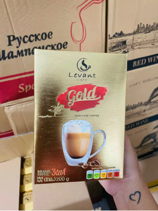 Cà Phê Hoà Tan Levant Gold Coffee 3in1 Việt Nam Hộp 200G (10 gói x 20g)