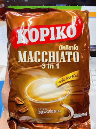 DATE 12/ 2025 Cafe Hòa Tan Kopiko Macchiato gói lớn 20 gói