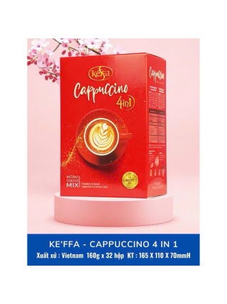 Cafe hoà tan 4in1 Keffa Cappuccino hộp giấy 160gr - Date mới gói quà Tết