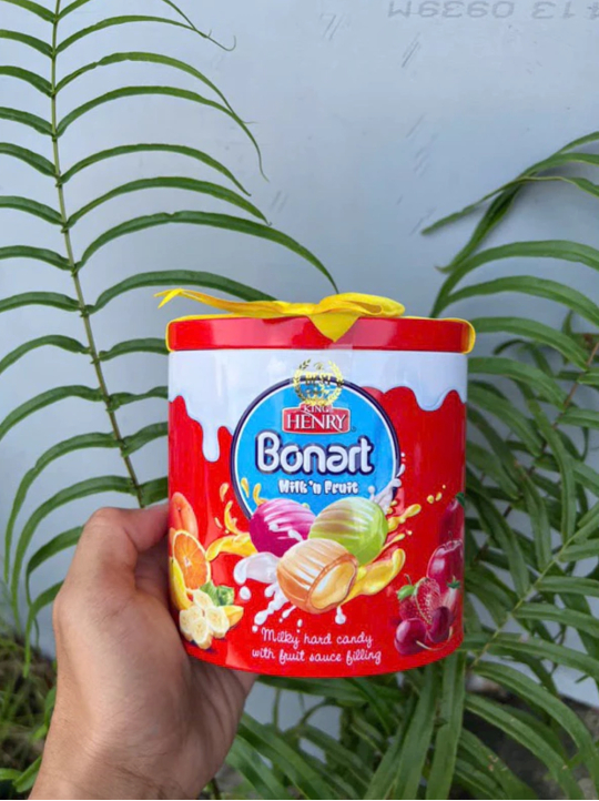 Kẹo Gói Quà Tết Cứng Sữa Trái Cây Bonart 150g - Date xa mới