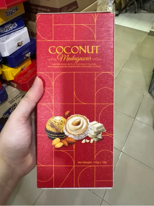 Bánh hộp giấy Socola Coconut Hàng Gói Tết 2025