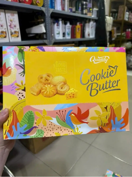 Bánh Quy Bơ Butter Cookies Chống lưng lẵng quà Tết 2025 HỘP GIẤY