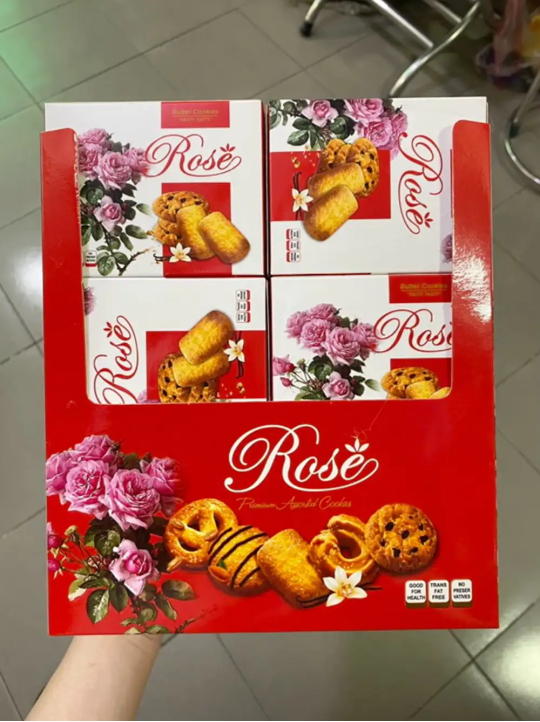 Lốc 12 hộp bánh quy Rose hộp giấy