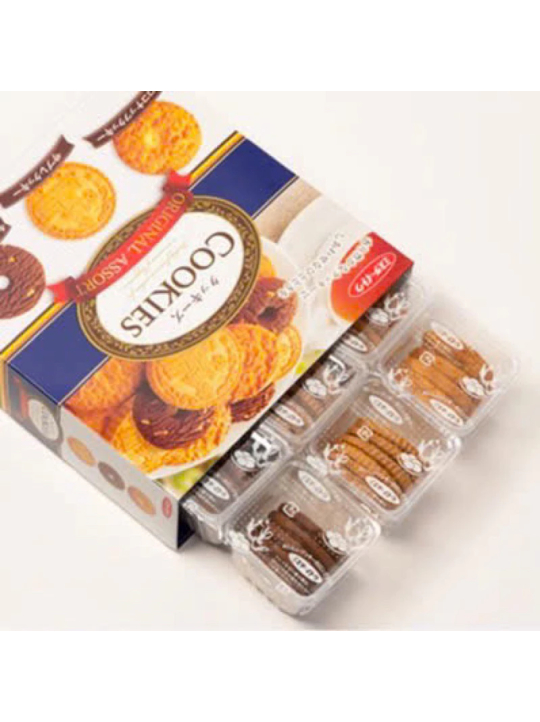 HỘP GIẤY Bánh Quy Cookies Original Assort Nhật Bản 3 Vị Hộp 48 Cái (HSD 09/2025)