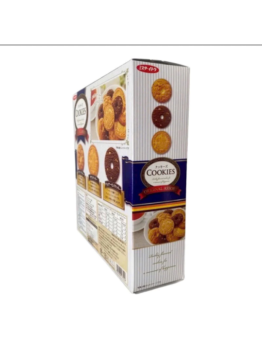 HỘP GIẤY Bánh Quy Cookies Original Assort Nhật Bản 3 Vị Hộp 48 Cái (HSD 09/2025)