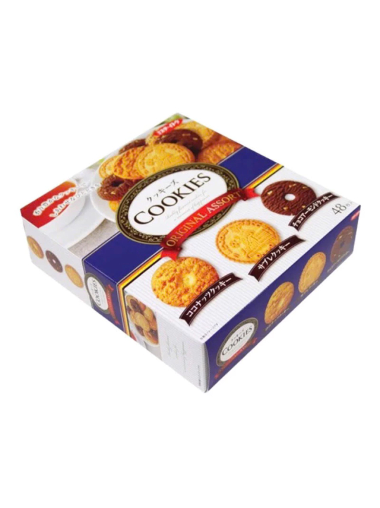 HỘP GIẤY Bánh Quy Cookies Original Assort Nhật Bản 3 Vị Hộp 48 Cái (HSD 09/2025)