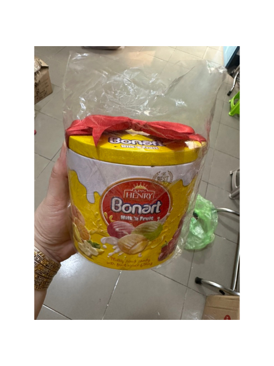 Kẹo Gói Quà Tết Cứng Sữa Trái Cây Bonart 150g - Date xa mới