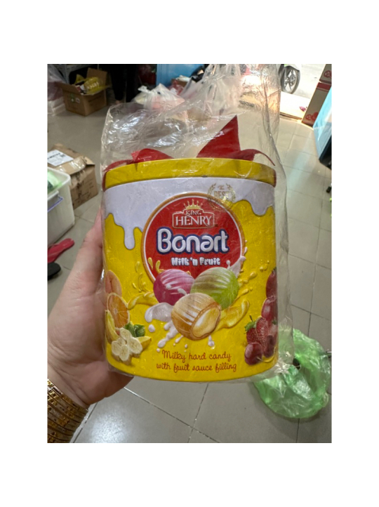 Kẹo Gói Quà Tết Cứng Sữa Trái Cây Bonart 150g - Date xa mới