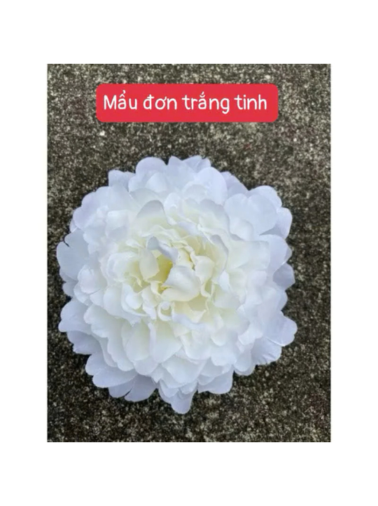 Hoa GIả- Đầu Bông Hoa Mẫu Đơn 12cm Trang Trí Giỏ Quà, Cháp Bánh