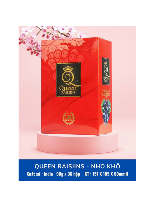 HỘP 100gr Nho Khô Ấn Độ 1 Seedless Raisin ( Date mới 12 tháng).