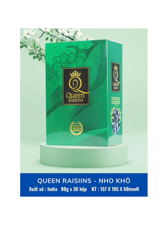 HỘP 100gr Nho Khô Ấn Độ 1 Seedless Raisin ( Date mới 12 tháng).