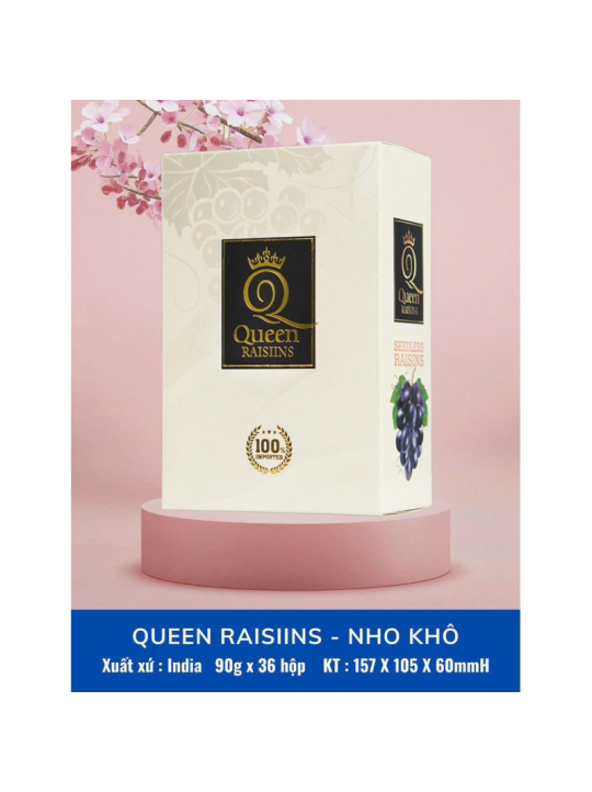 HỘP 100gr Nho Khô Ấn Độ 1 Seedless Raisin ( Date mới 12 tháng).