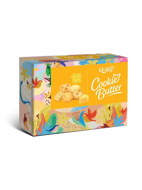 Bánh Quy Bơ Butter Cookies Chống lưng lẵng quà Tết 2025 HỘP GIẤY