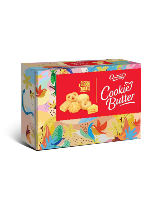 Bánh Quy Bơ Butter Cookies Chống lưng lẵng quà Tết 2025 HỘP GIẤY