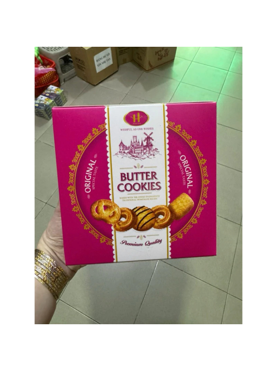 Bánh quy Butter Cookies hộp giấy vuông nhỏ