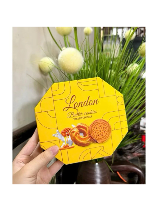 Bánh quy lục giác London hộp giấy - Date xa