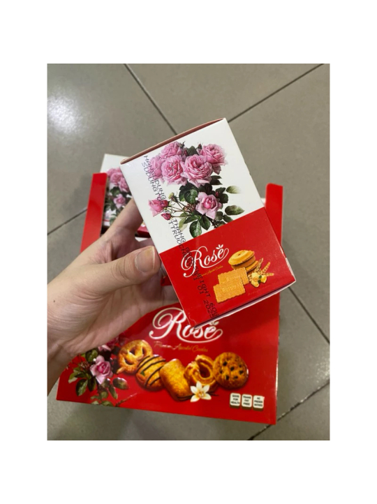 Lốc 12 hộp bánh quy Rose hộp giấy